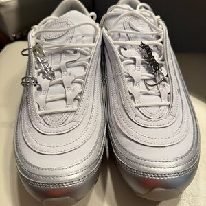 Women’s “Megan Thee Stallion”  Nike Air Max White and Silver